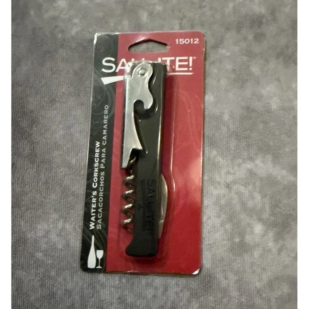Navajo Inc. Salute! Waiter's Friend Corkscrew 15012 Black/Silver Foil Cutter